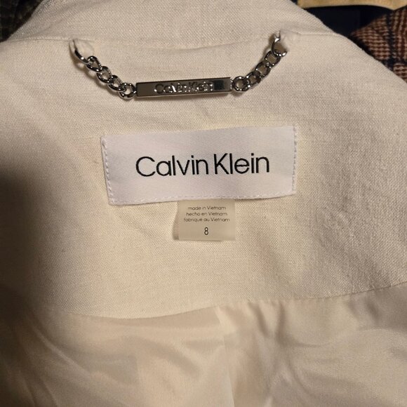 Calvin Klein White Linen Blazer Never Worn - Picture 4 of 7